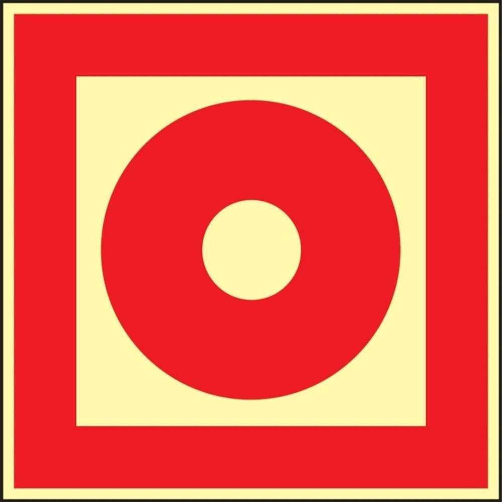 Produktabbildung: Brandschutzzeichen BGV A8, Brandmelder, L148xB148 mm, Folie