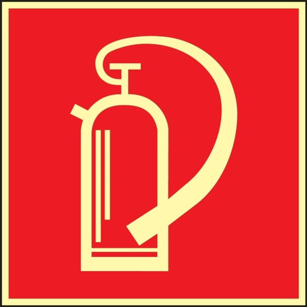 Produktabbildung: Brandschutzzeichen BGV A8, Feuerlöscher, L200xB200 mm, Folie
