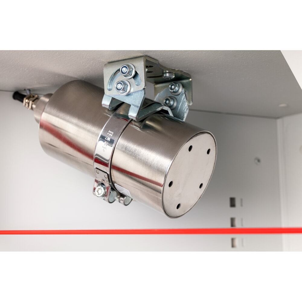 Produktabbildung Nr. 1: Brandunterdrückungssystem mit Schutzbügel für asecos® Akku-Sicherheitsschränke