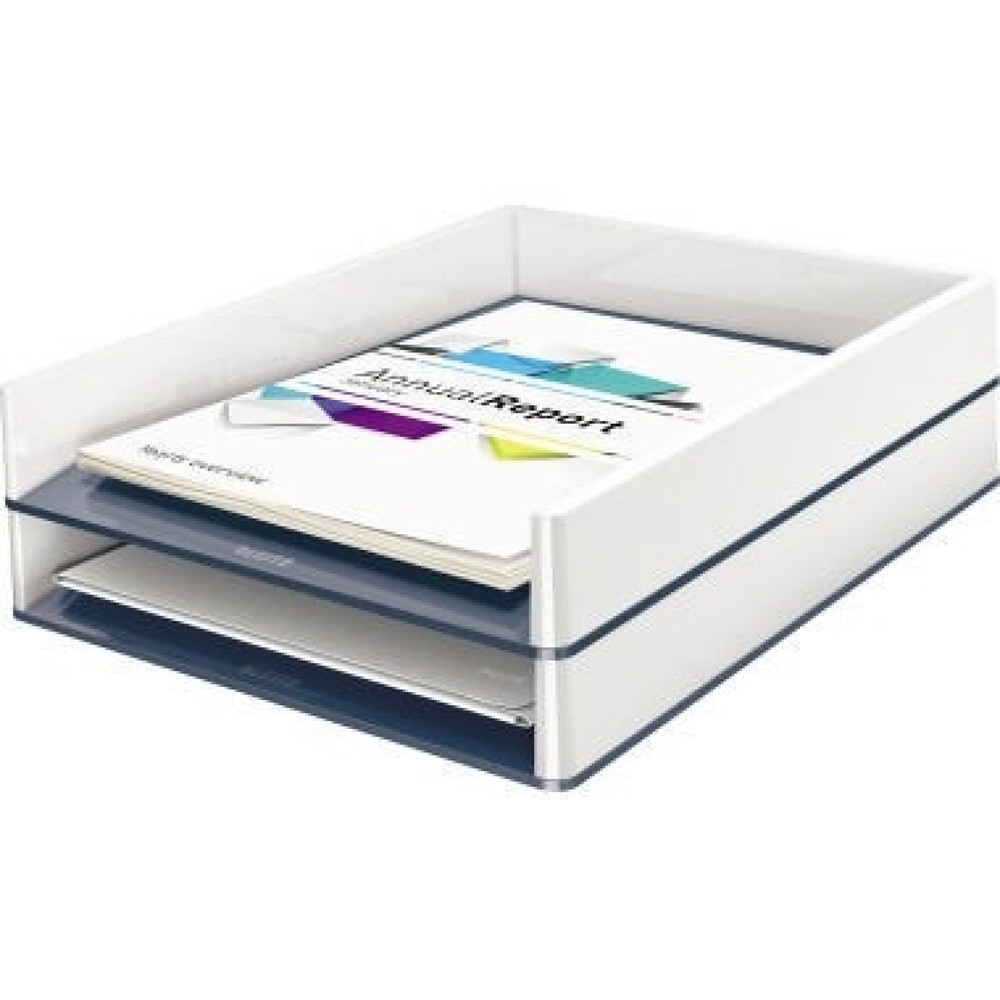 Produktabbildung Nr. 1: Leitz Briefkorb WOW 53611001 DIN A4 PS weiß/grau