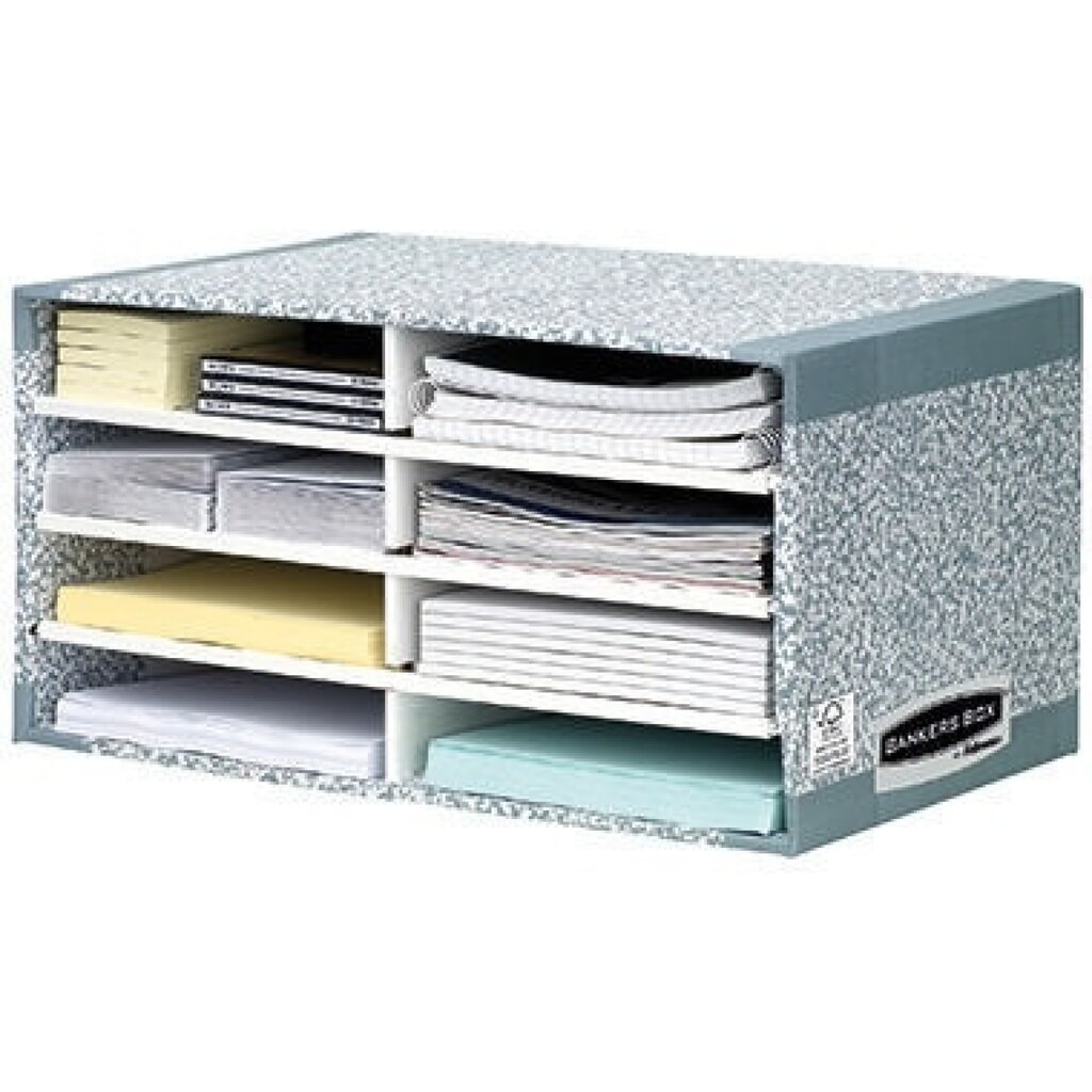 Bankers Box Sortierstation System 08750EU 49x26x31cm grau/weiß Produktabbildung: Bankers Box Sortierstation System 08750EU 49x26x31cm grau/weiß