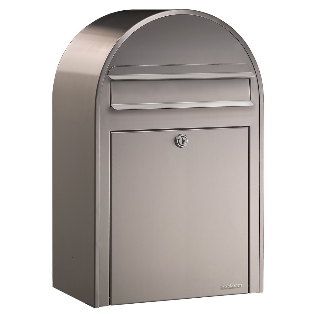 Produktabbildung Nr. 1: Briefkasten Bobi mit Einwurföffnung, HxBxL 500 x 320 x 210 mm, Edelstahl