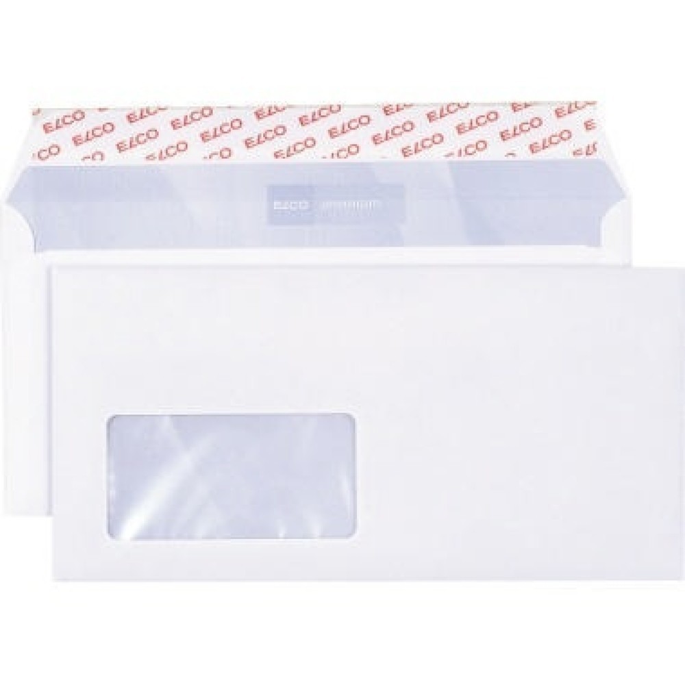 Produktabbildung: ELCO Briefumschlag premium 30778 C5/6 80g hk mF weiß 500 St./Pack.