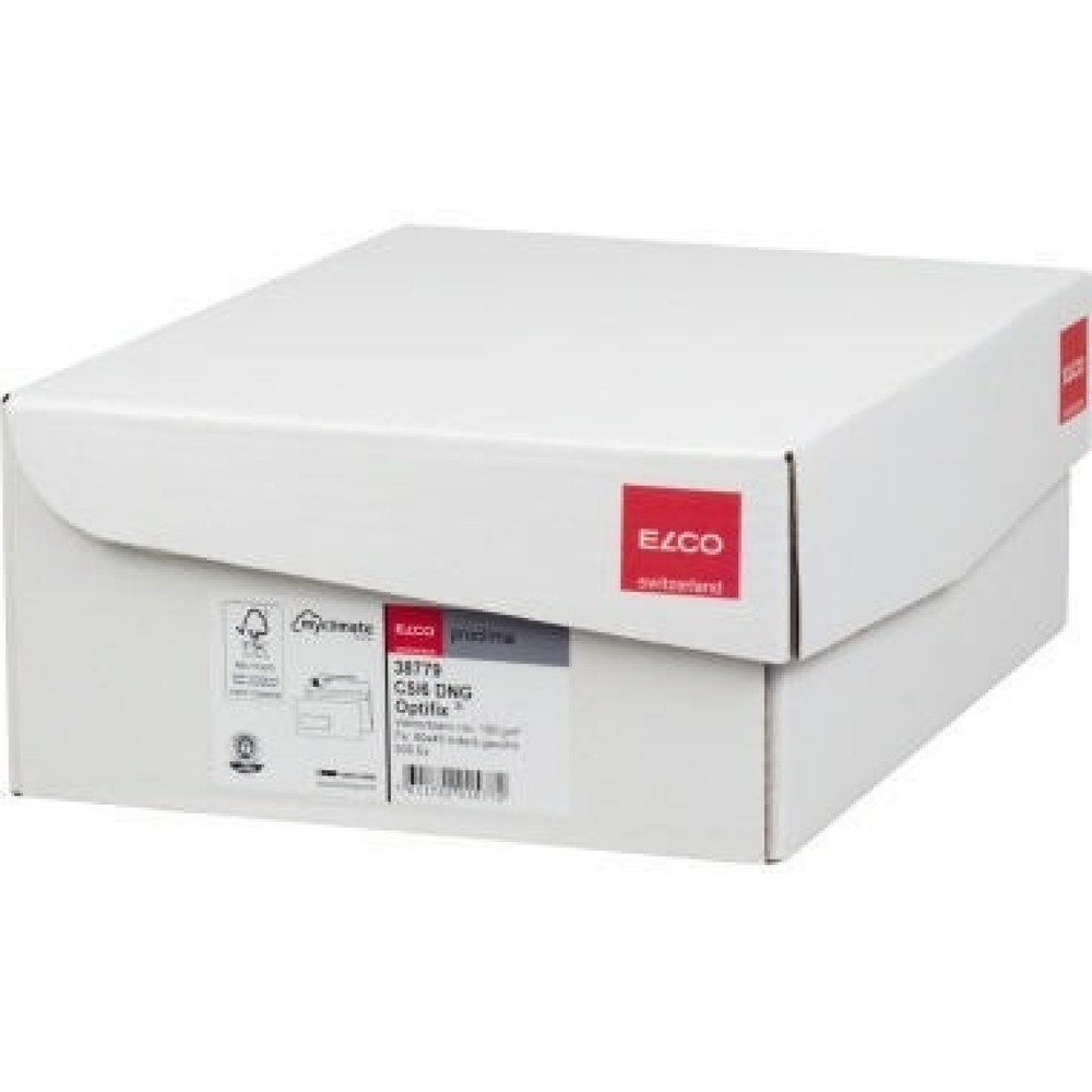 Produktabbildung: ELCO Briefumschlag 38779 RCP DIN lang mF hk weiß 500 St./Pack.