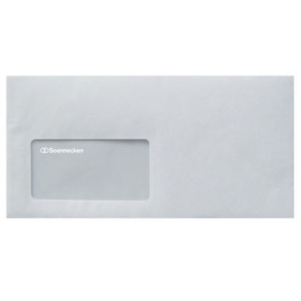 Produktabbildung: Soennecken Briefhülle 1309 DIN lang 80g mF hk hf weiß 100 St./Pack.