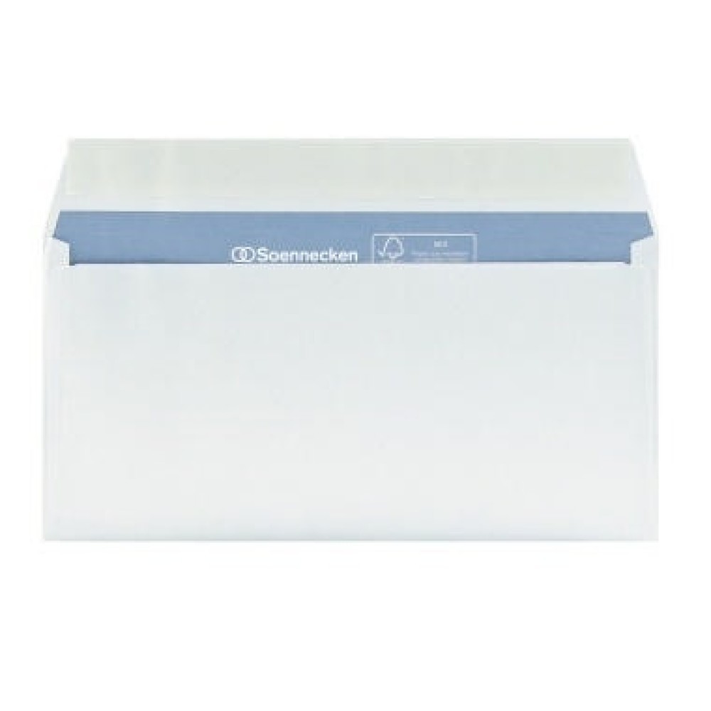 Produktabbildung: Soennecken Briefhülle Premium 1314 DIN lang oF hk weiß 200 St./Pack.