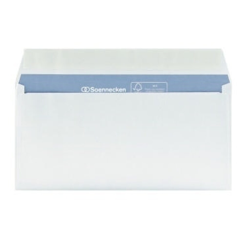 Produktabbildung: Soennecken Briefhülle Premium 1314 DIN lang oF hk weiß 200 St./Pack.