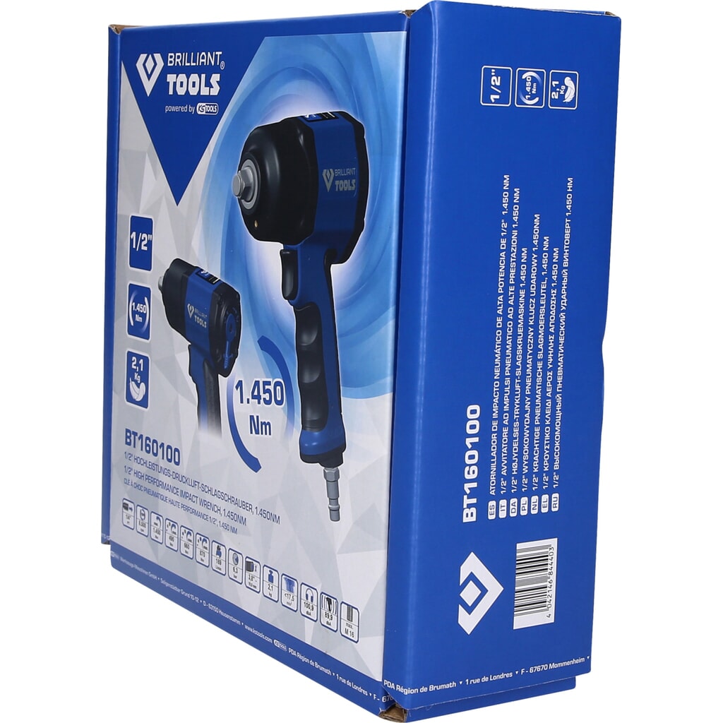 Produktabbildung Nr. 5: BRILLIANT TOOLS 1/2" Druckluft-Schlagschrauber, 1450 Nm