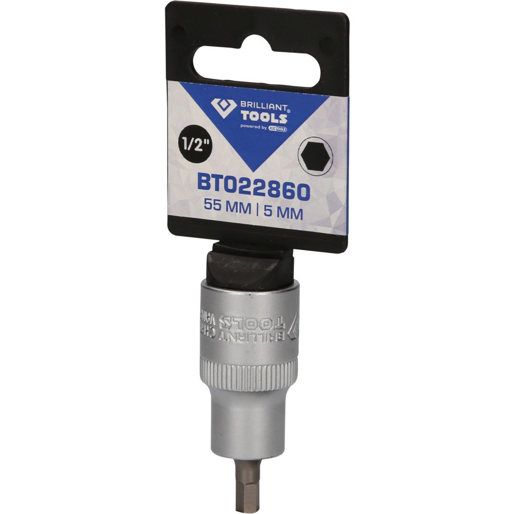 Produktabbildung Nr. 5: BRILLIANT TOOLS 1/2" Innensechskant Bit-Stecknuss, 55 mm lang, 5 mm