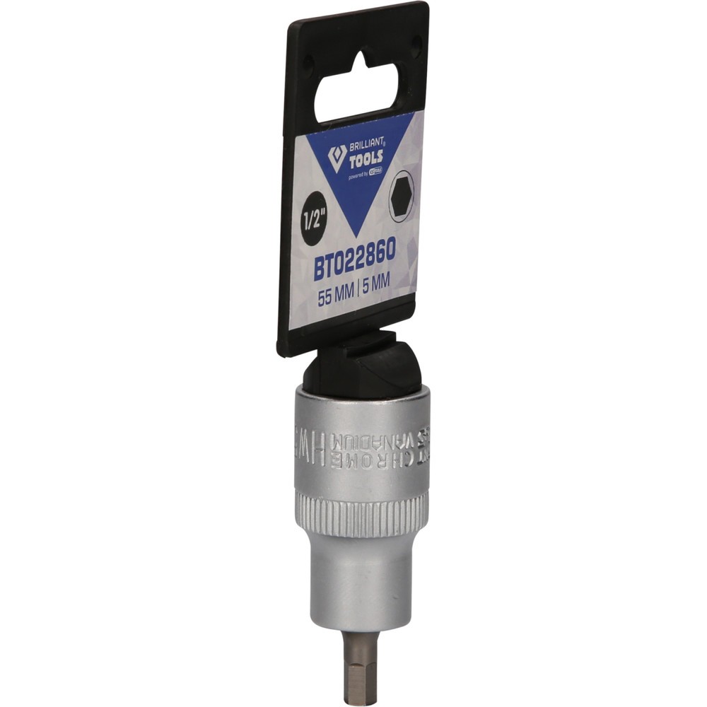Produktabbildung Nr. 8: BRILLIANT TOOLS 1/2" Innensechskant Bit-Stecknuss, 55 mm lang, 5 mm