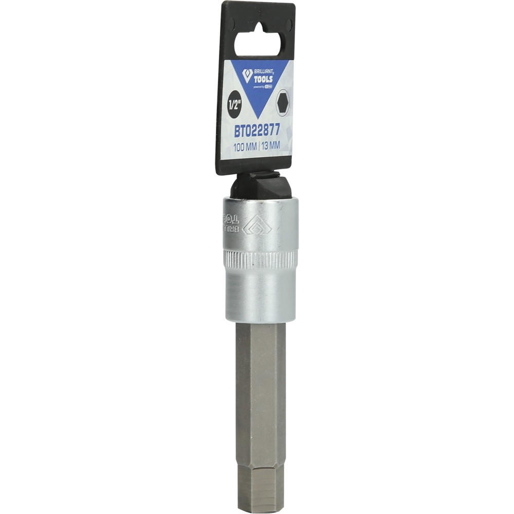 Produktabbildung Nr. 9: BRILLIANT TOOLS 1/2" Innensechskant Bit-Stecknuss, 100 mm lang, 13 mm