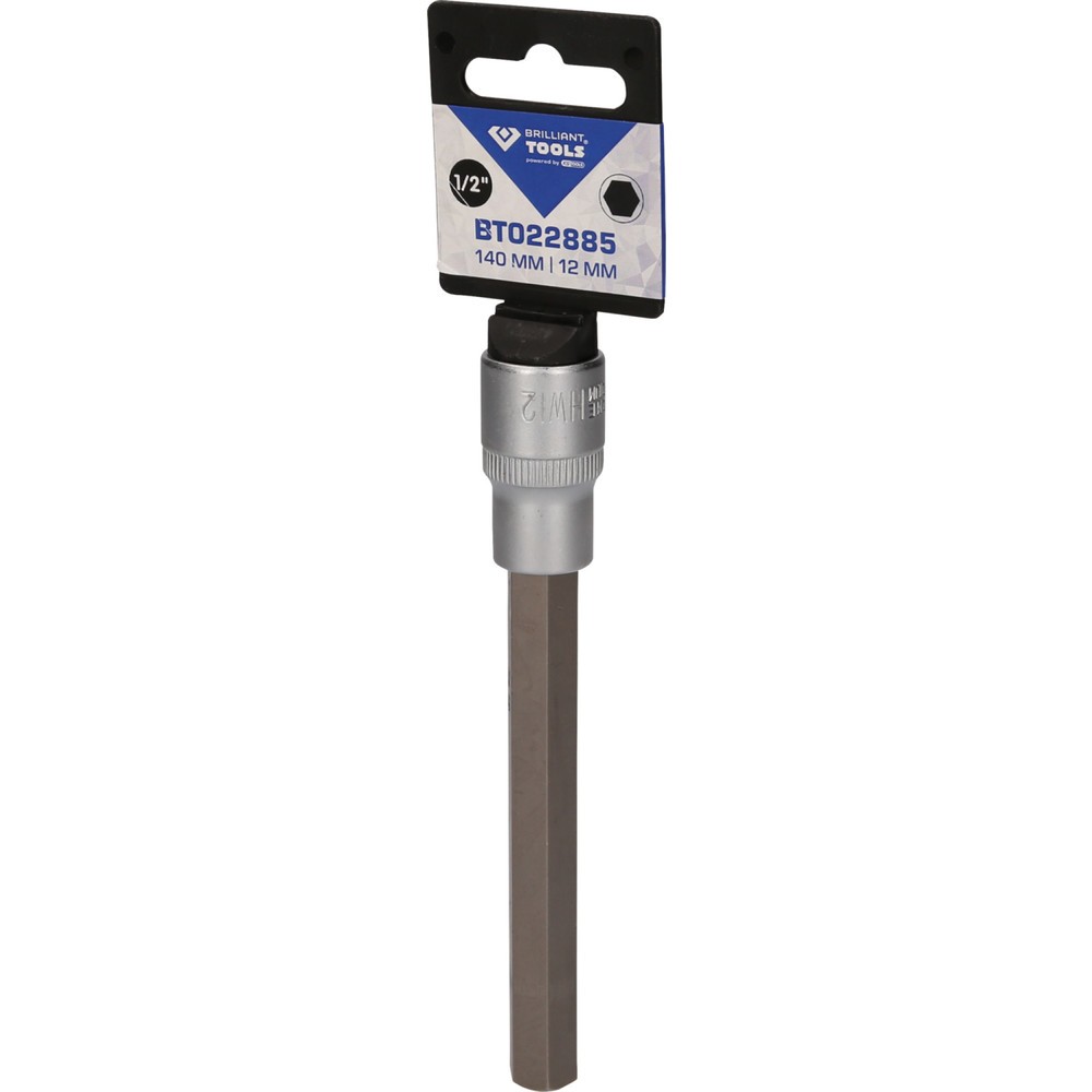 Produktabbildung Nr. 5: BRILLIANT TOOLS 1/2" Innensechskant Bit-Stecknuss, 140 mm lang, 12 mm