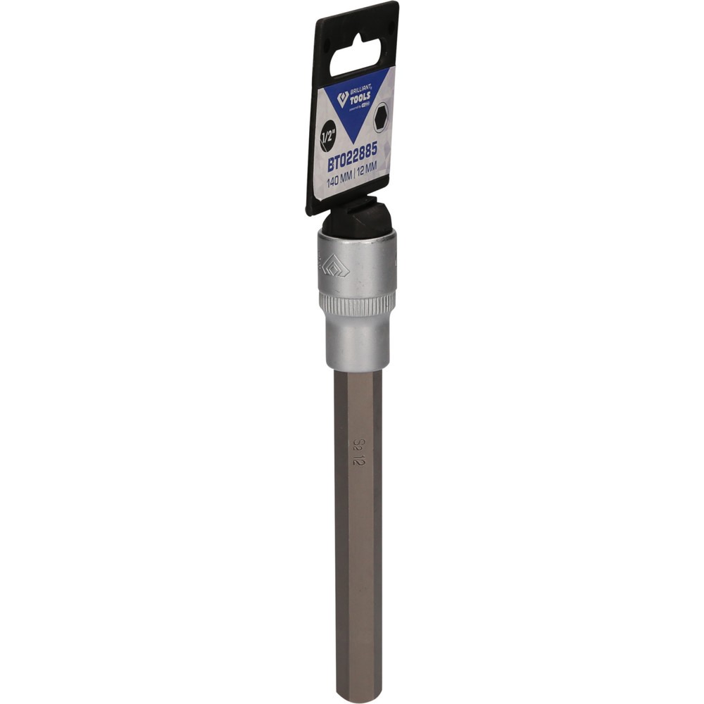 Produktabbildung Nr. 8: BRILLIANT TOOLS 1/2" Innensechskant Bit-Stecknuss, 140 mm lang, 12 mm