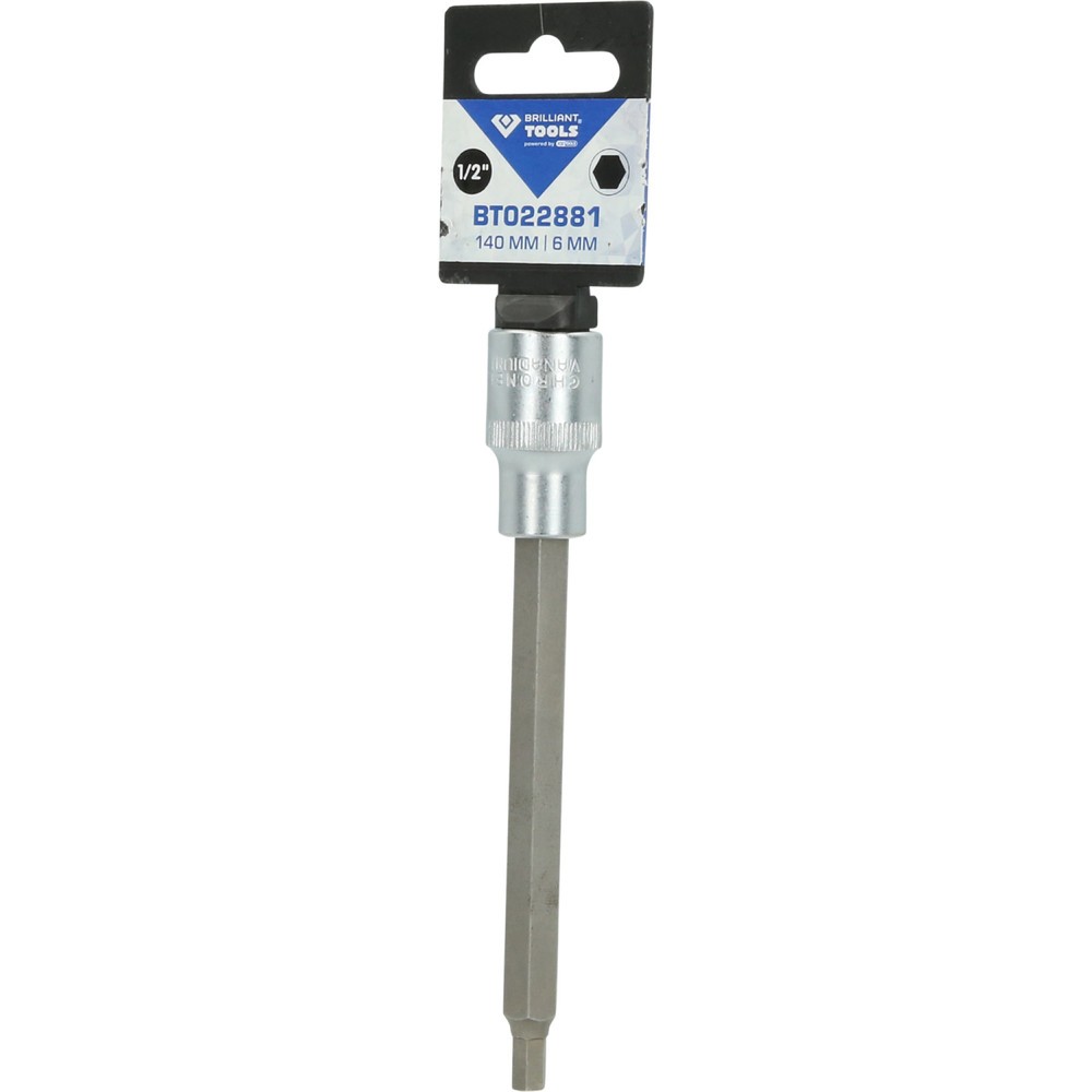 Produktabbildung Nr. 5: BRILLIANT TOOLS 1/2" Innensechskant Bit-Stecknuss, 140 mm lang, 6 mm