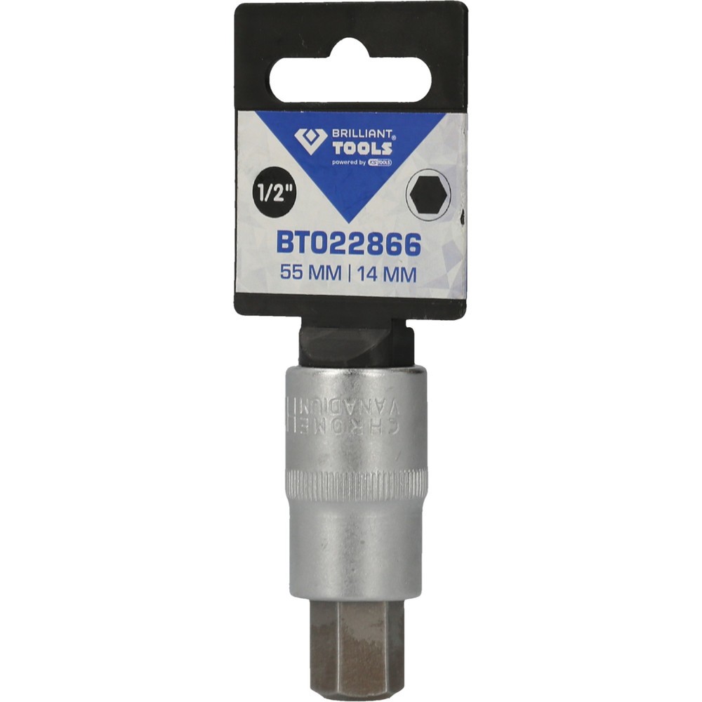 Produktabbildung Nr. 5: BRILLIANT TOOLS 1/2" Innensechskant Bit-Stecknuss, 55 mm lang, 14 mm