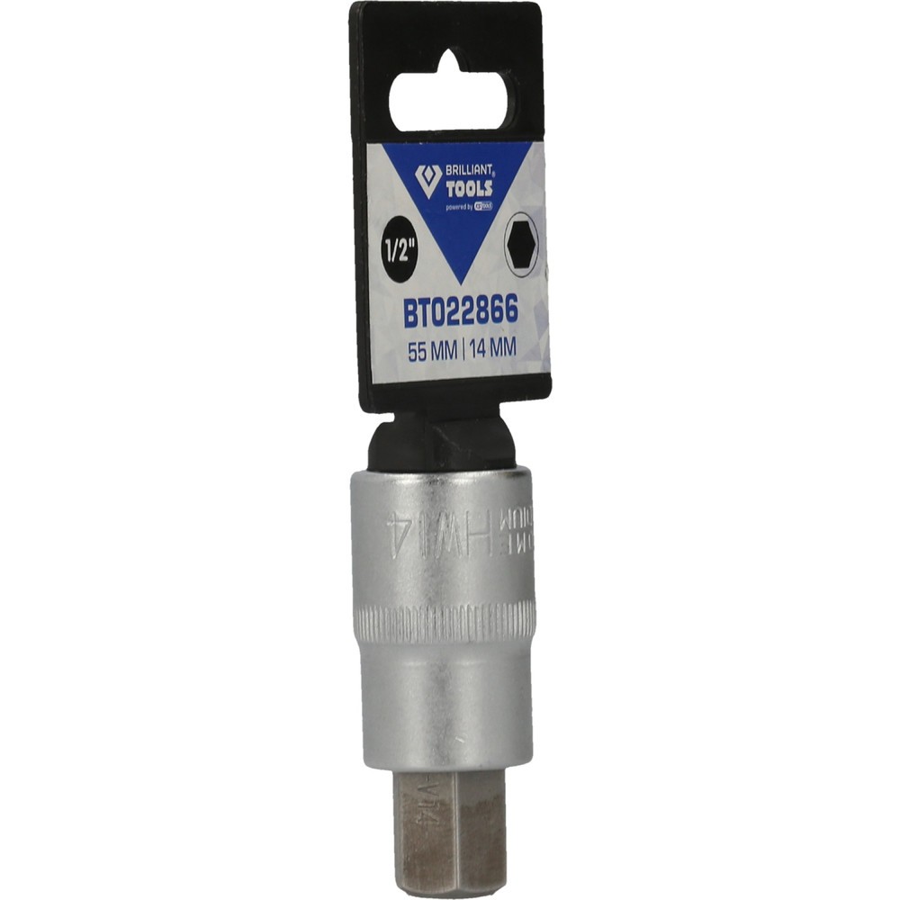 Produktabbildung Nr. 8: BRILLIANT TOOLS 1/2" Innensechskant Bit-Stecknuss, 55 mm lang, 14 mm