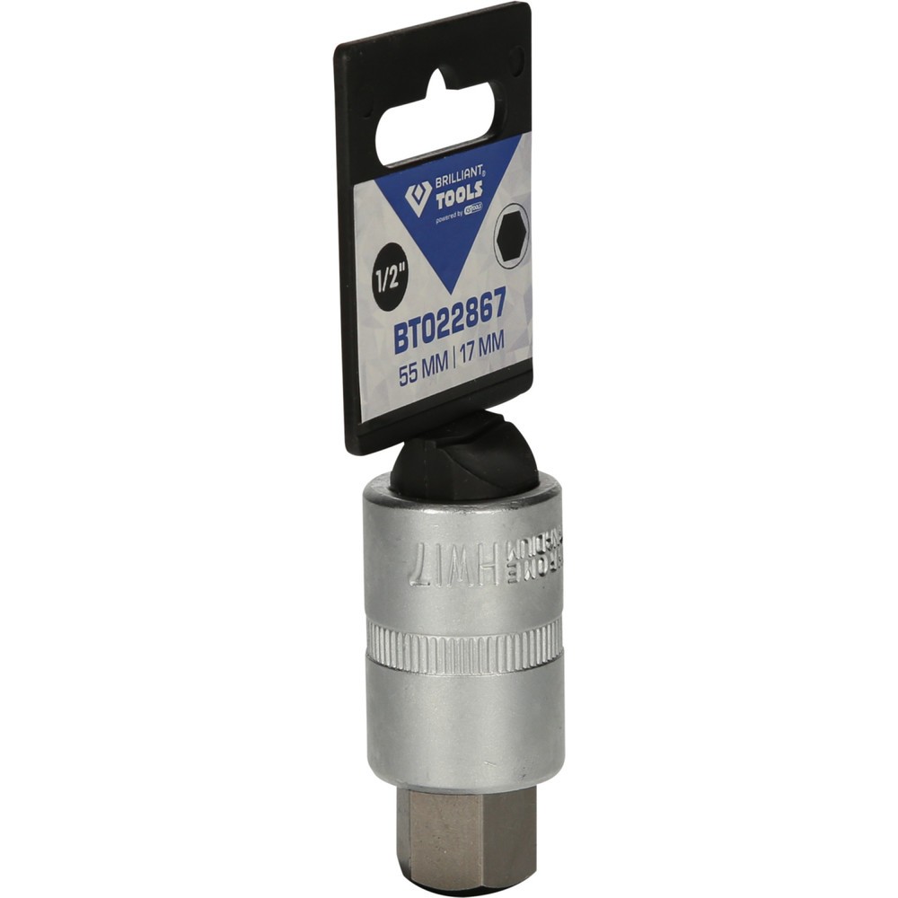 Produktabbildung Nr. 8: BRILLIANT TOOLS 1/2" Innensechskant Bit-Stecknuss, 55 mm lang, 17 mm