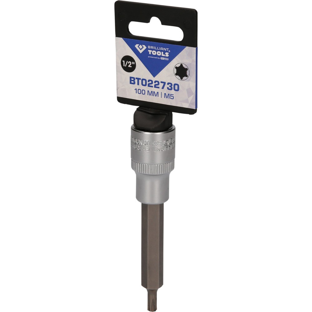 Produktabbildung Nr. 5: BRILLIANT TOOLS 1/2" RIBE-Bit-Stecknuss, 100 mm lang, M5