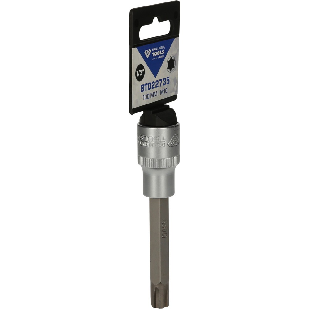 Produktabbildung Nr. 8: BRILLIANT TOOLS 1/2" RIBE-Bit-Stecknuss, 100 mm lang, M10