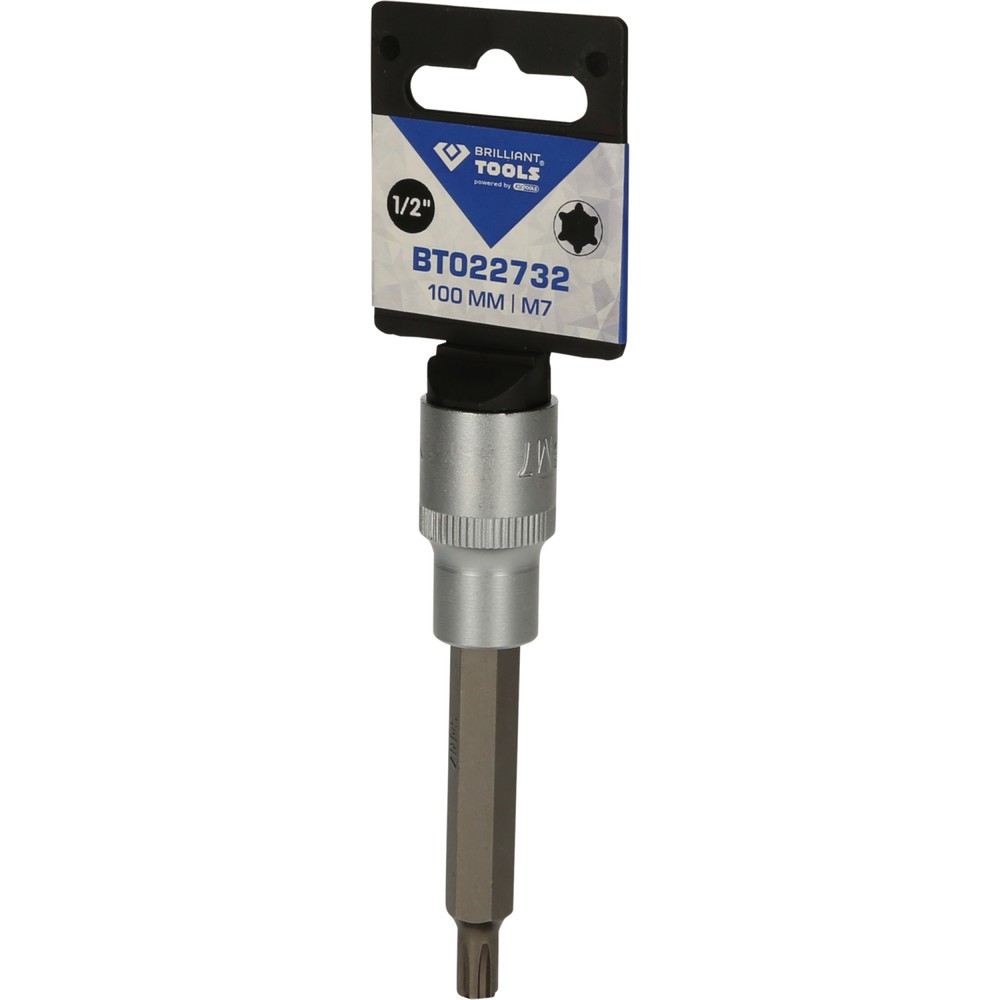 Produktabbildung Nr. 5: BRILLIANT TOOLS 1/2" RIBE-Bit-Stecknuss, 100 mm lang, M7