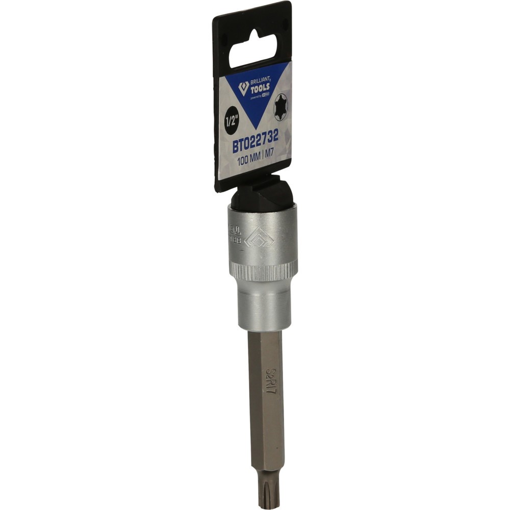 Produktabbildung Nr. 8: BRILLIANT TOOLS 1/2" RIBE-Bit-Stecknuss, 100 mm lang, M7