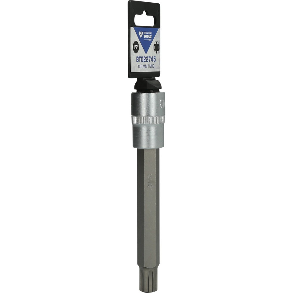 Produktabbildung Nr. 8: BRILLIANT TOOLS 1/2" RIBE-Bit-Stecknuss, 140 mm lang, M13