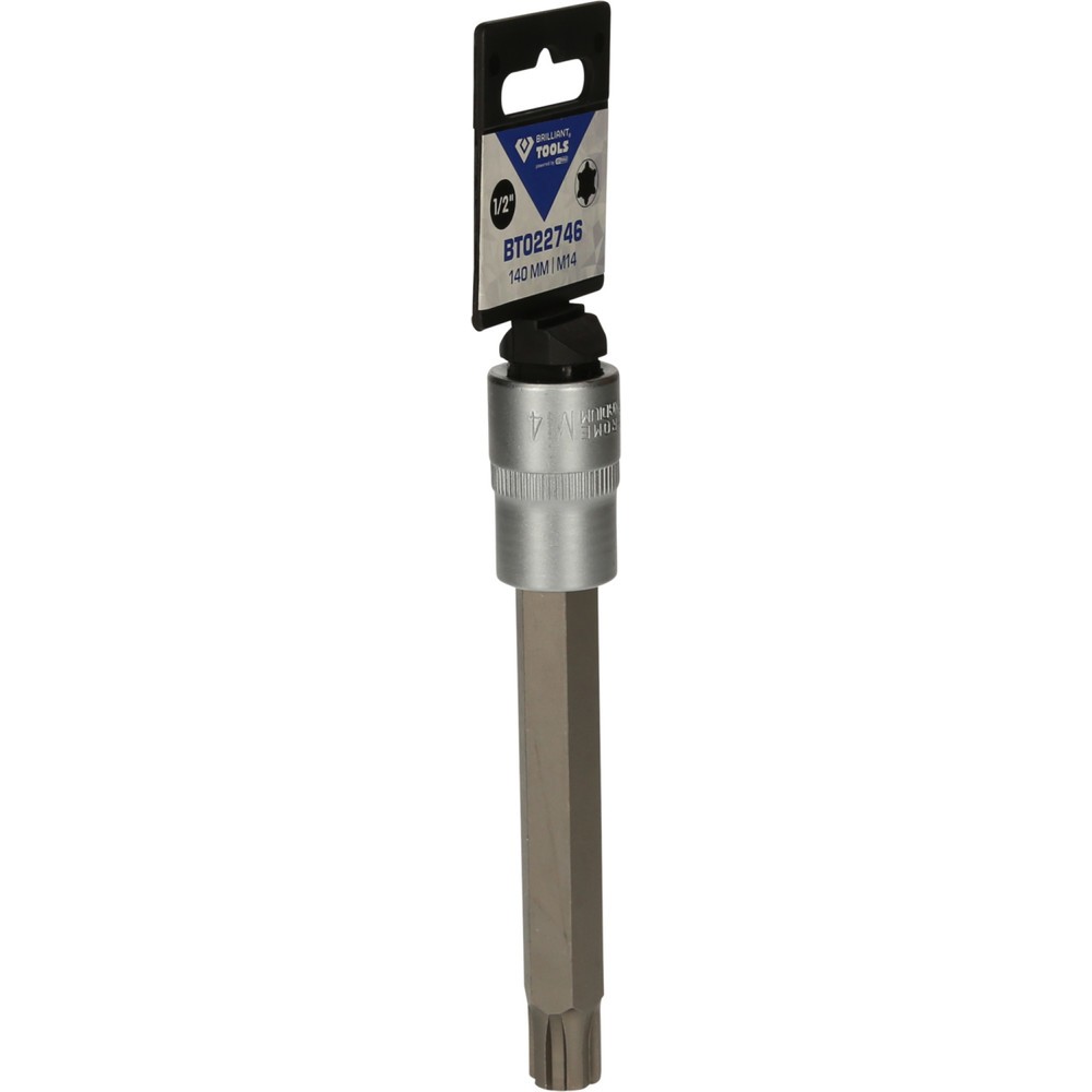Produktabbildung Nr. 8: BRILLIANT TOOLS 1/2" RIBE-Bit-Stecknuss, 140 mm lang, M14