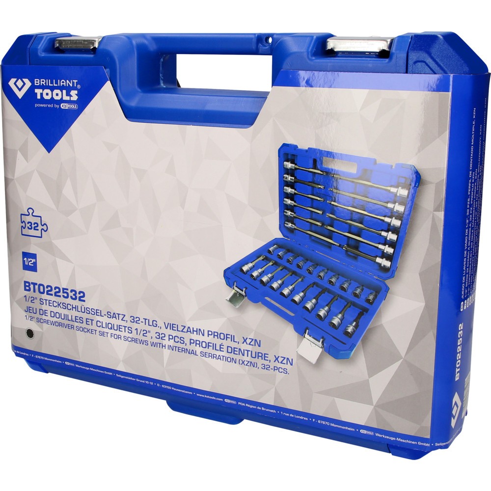 Produktabbildung Nr. 6: BRILLIANT TOOLS 1/2" Steckschlüssel-Satz, 32-tlg, Torx-Profil