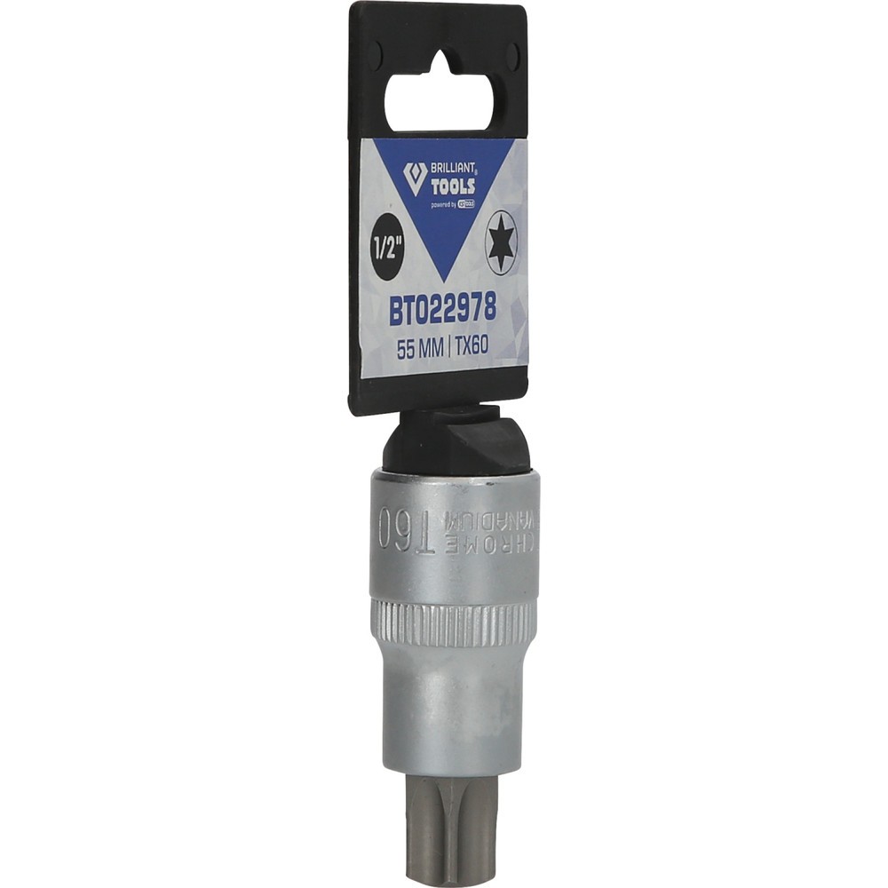 Produktabbildung Nr. 8: BRILLIANT TOOLS 1/2" Torx-Bit-Stecknuss, 55 mm lang, T60