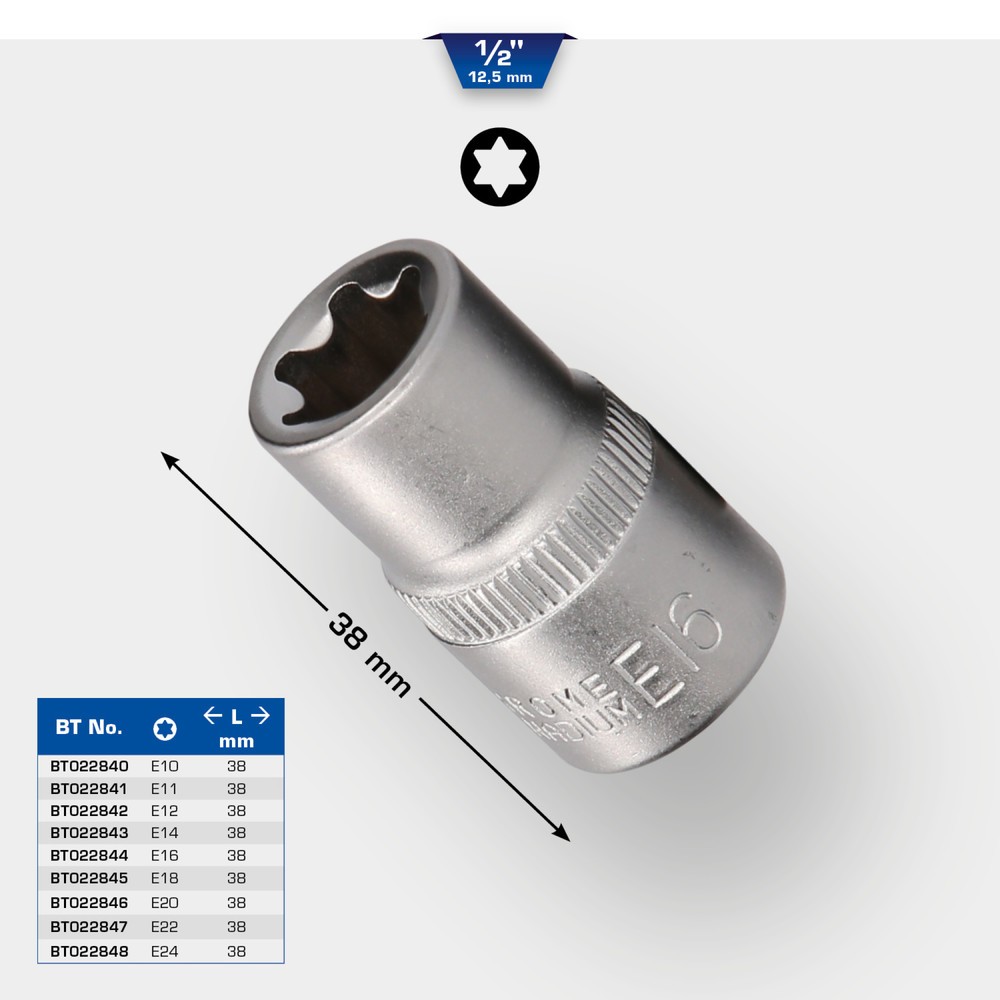 Produktabbildung Nr. 12: BRILLIANT TOOLS 1/2" Torx-E-Stecknuss, E14