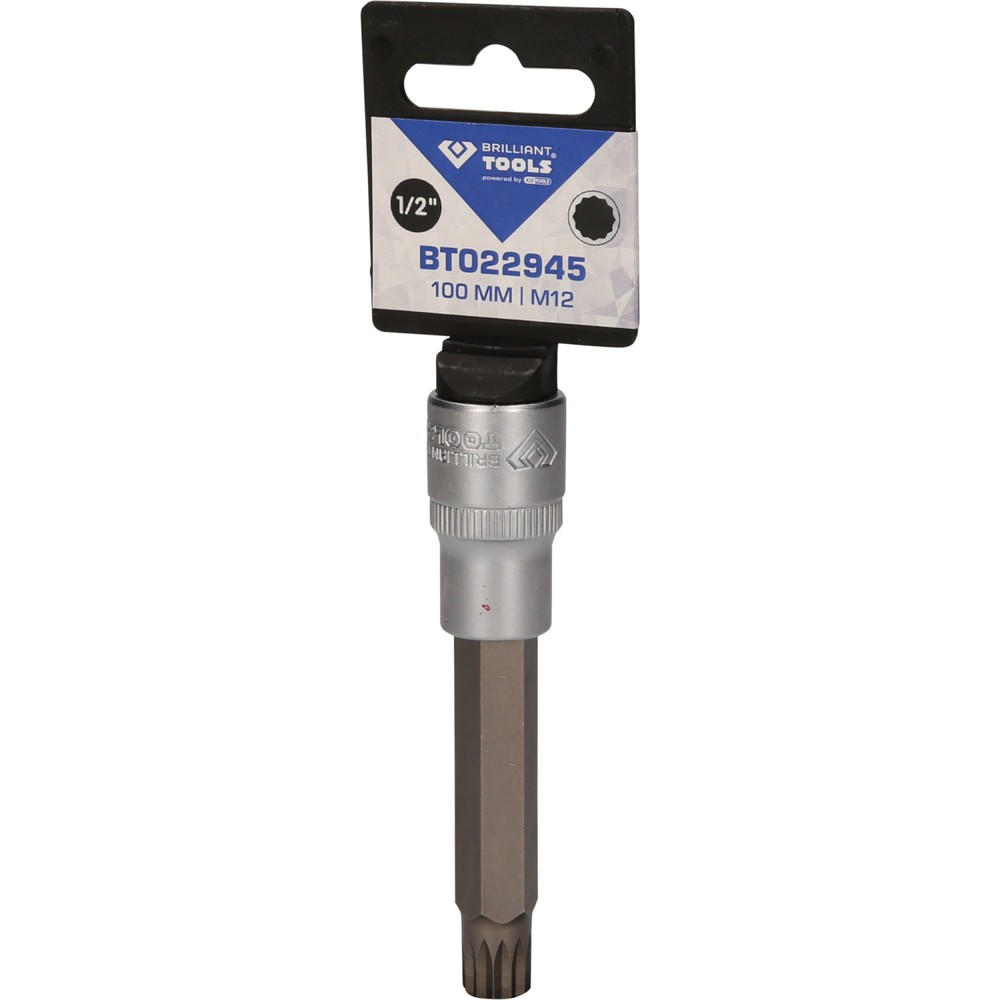 Produktabbildung Nr. 6: BRILLIANT TOOLS 1/2" Vielzahn-Bit-Stecknuss, 100 mm lang, M12