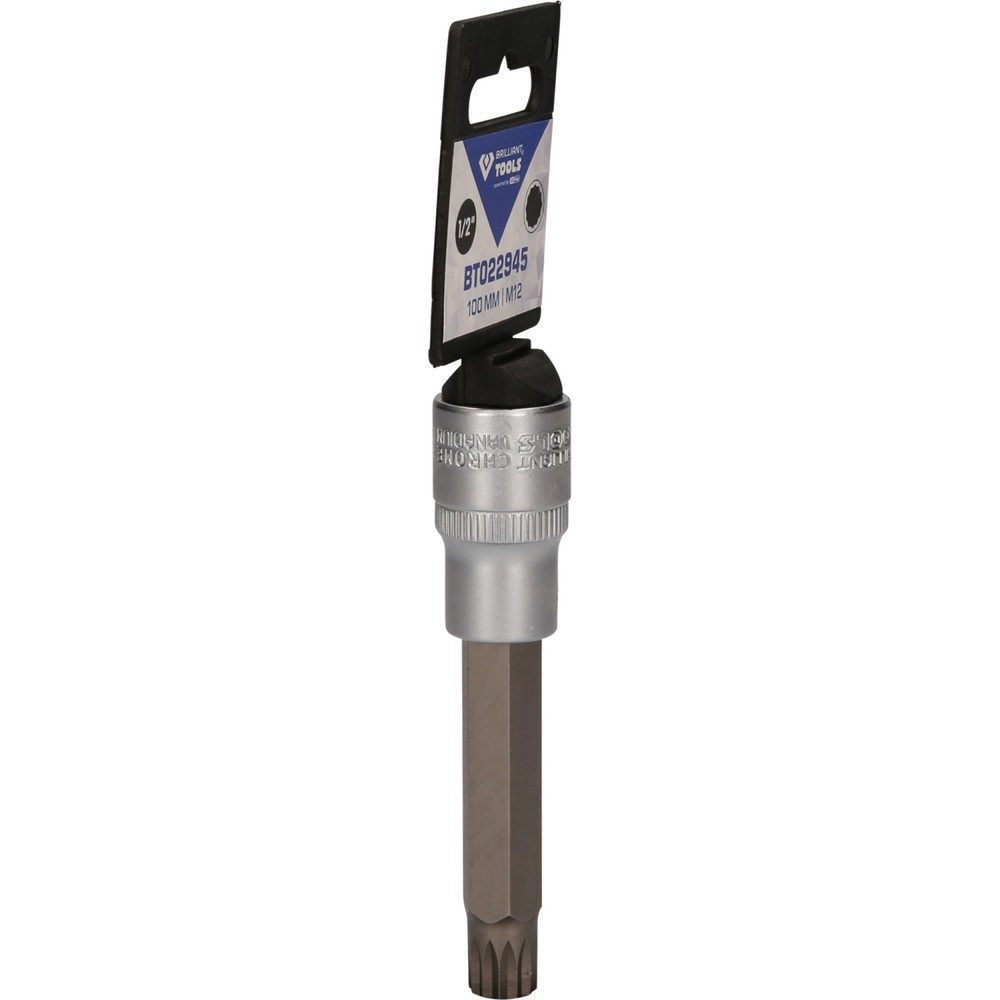 Produktabbildung Nr. 9: BRILLIANT TOOLS 1/2" Vielzahn-Bit-Stecknuss, 100 mm lang, M12