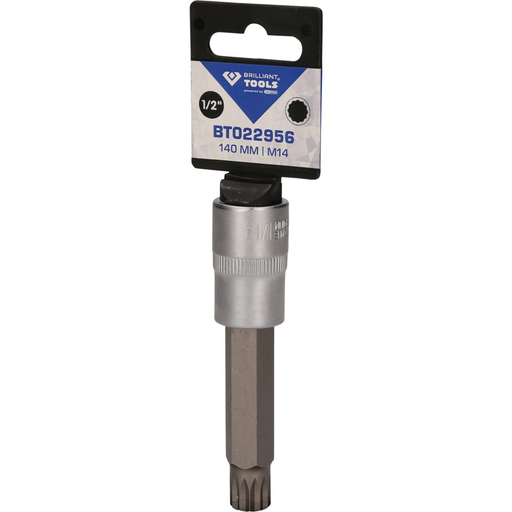 Produktabbildung Nr. 6: BRILLIANT TOOLS 1/2" Vielzahn-Bit-Stecknuss, 140 mm lang, M14