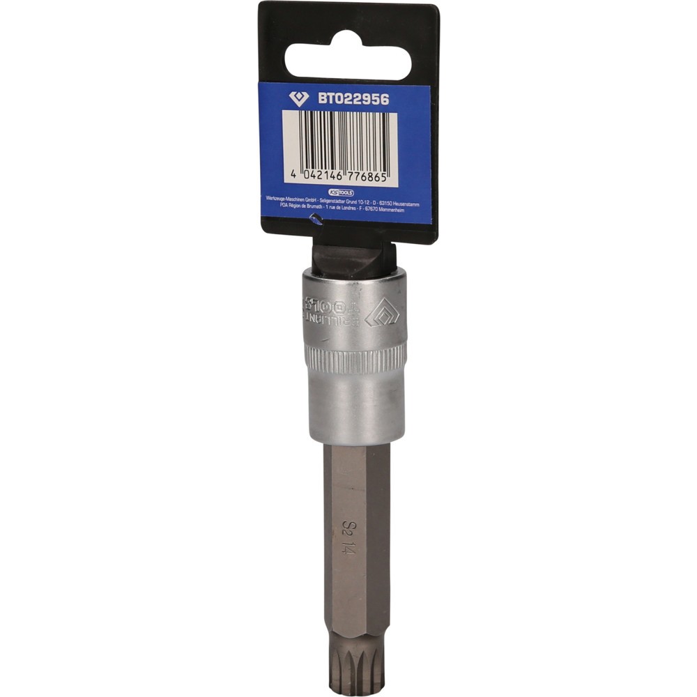 Produktabbildung Nr. 8: BRILLIANT TOOLS 1/2" Vielzahn-Bit-Stecknuss, 140 mm lang, M14