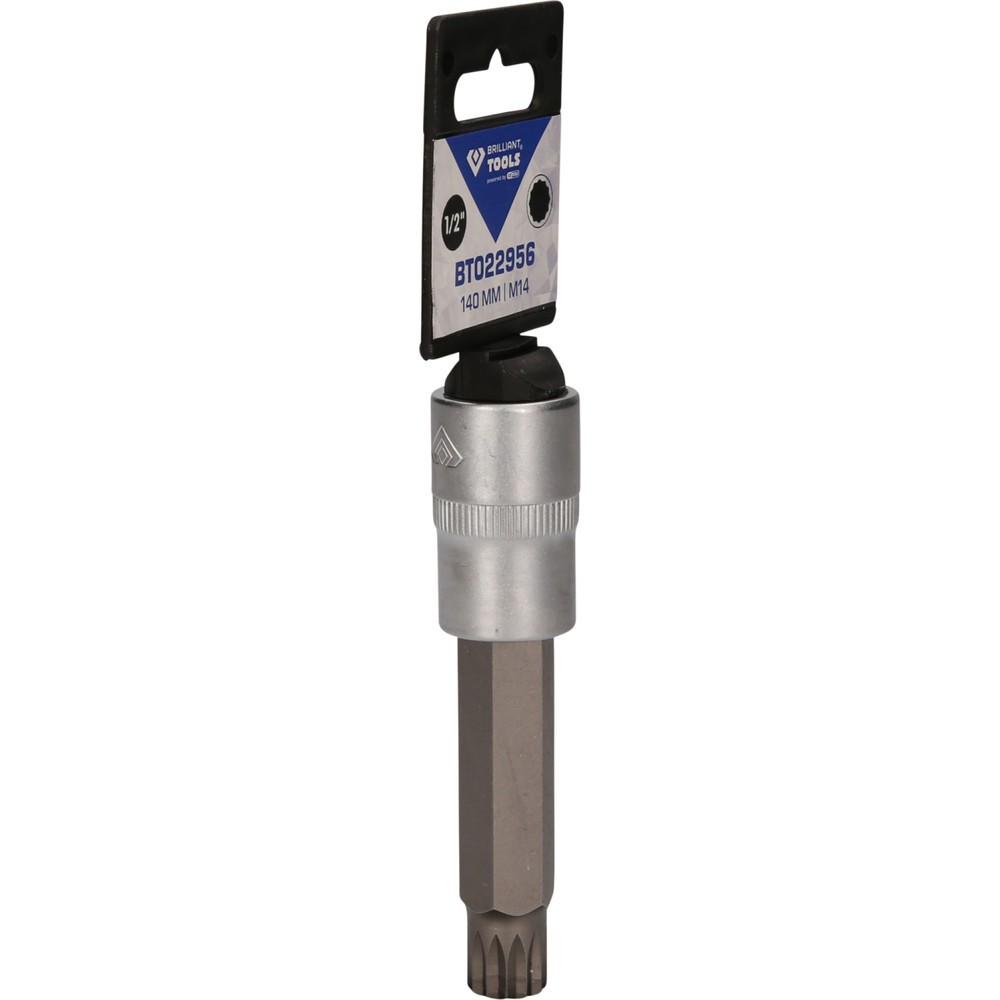 Produktabbildung Nr. 9: BRILLIANT TOOLS 1/2" Vielzahn-Bit-Stecknuss, 140 mm lang, M14