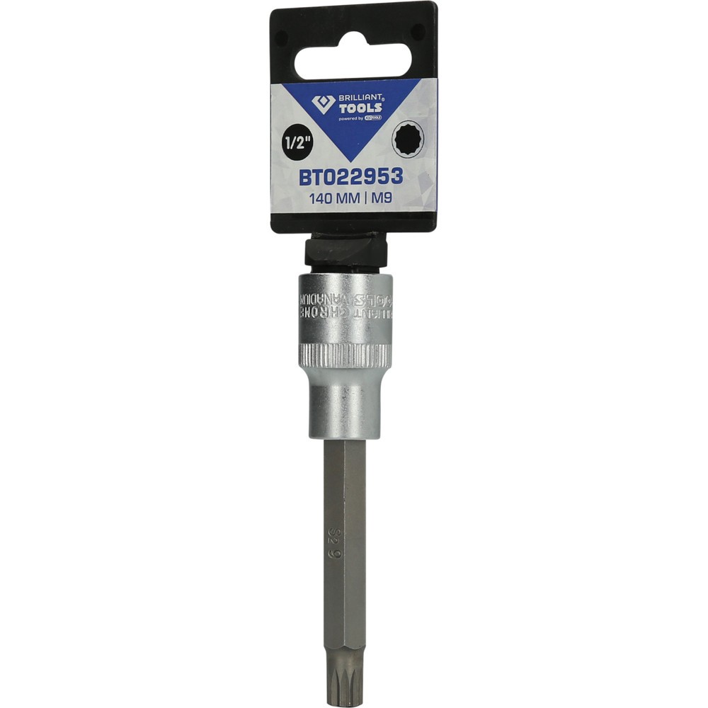 Produktabbildung Nr. 5: BRILLIANT TOOLS 1/2" Vielzahn-Bit-Stecknuss, 140 mm lang, M9