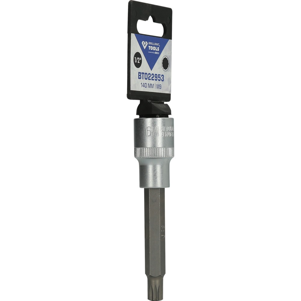Produktabbildung Nr. 8: BRILLIANT TOOLS 1/2" Vielzahn-Bit-Stecknuss, 140 mm lang, M9