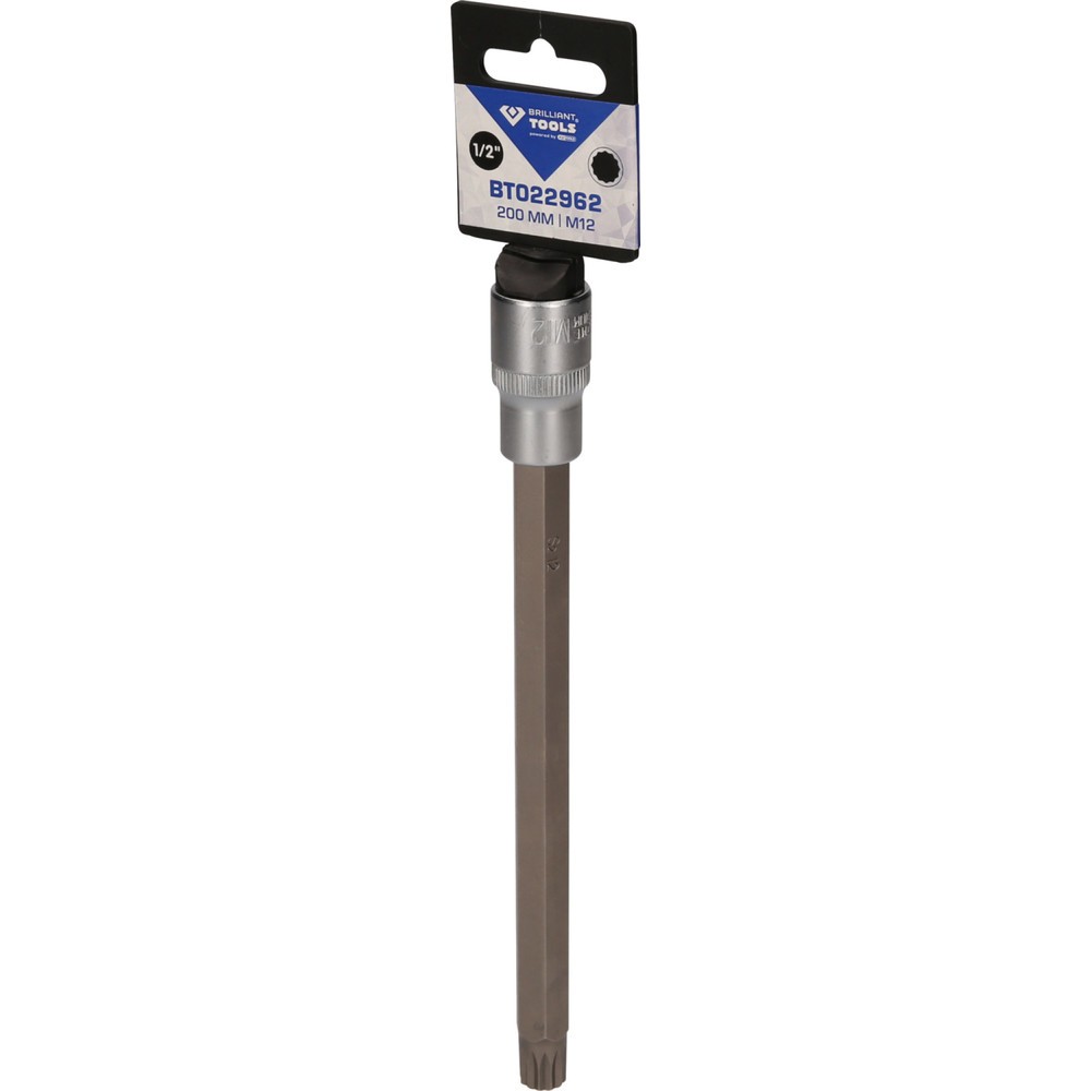 Produktabbildung Nr. 5: BRILLIANT TOOLS 1/2" Vielzahn-Bit-Stecknuss, 200 mm lang, M12