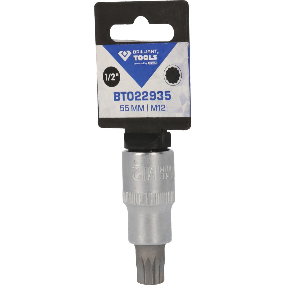 Produktabbildung Nr. 6: BRILLIANT TOOLS 1/2" Vielzahn-Bit-Stecknuss, 55 mm lang, M12