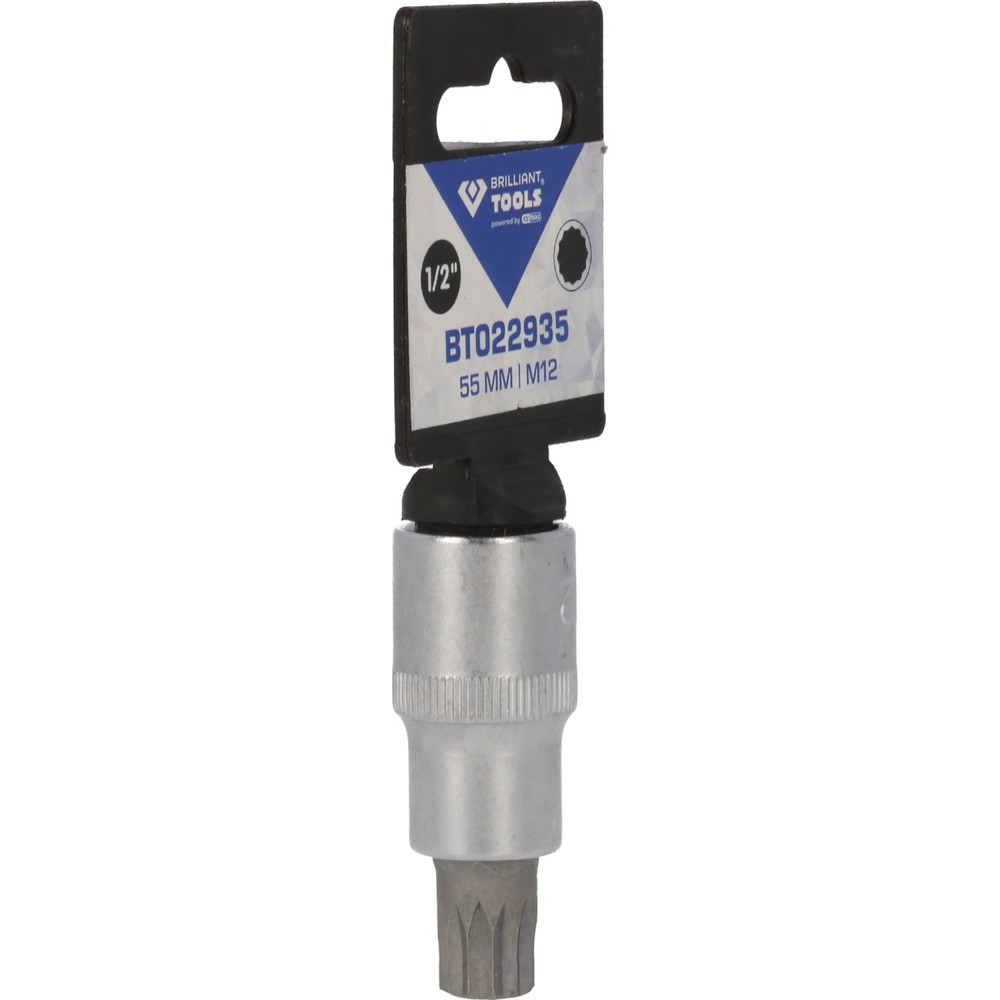 Produktabbildung Nr. 9: BRILLIANT TOOLS 1/2" Vielzahn-Bit-Stecknuss, 55 mm lang, M12