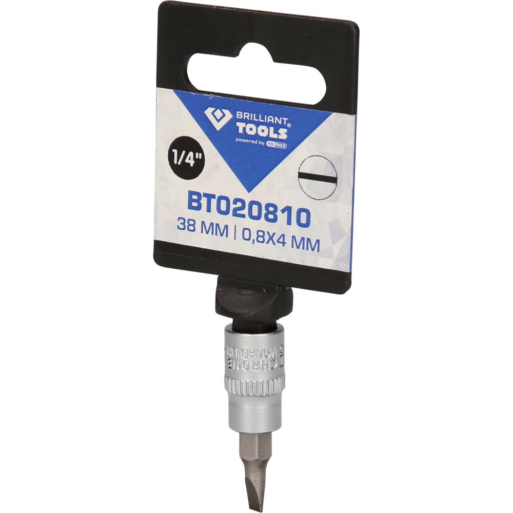 Produktabbildung Nr. 6: BRILLIANT TOOLS 1/4" Schlitz Bit-Stecknuss, 0,8 x 4 mm