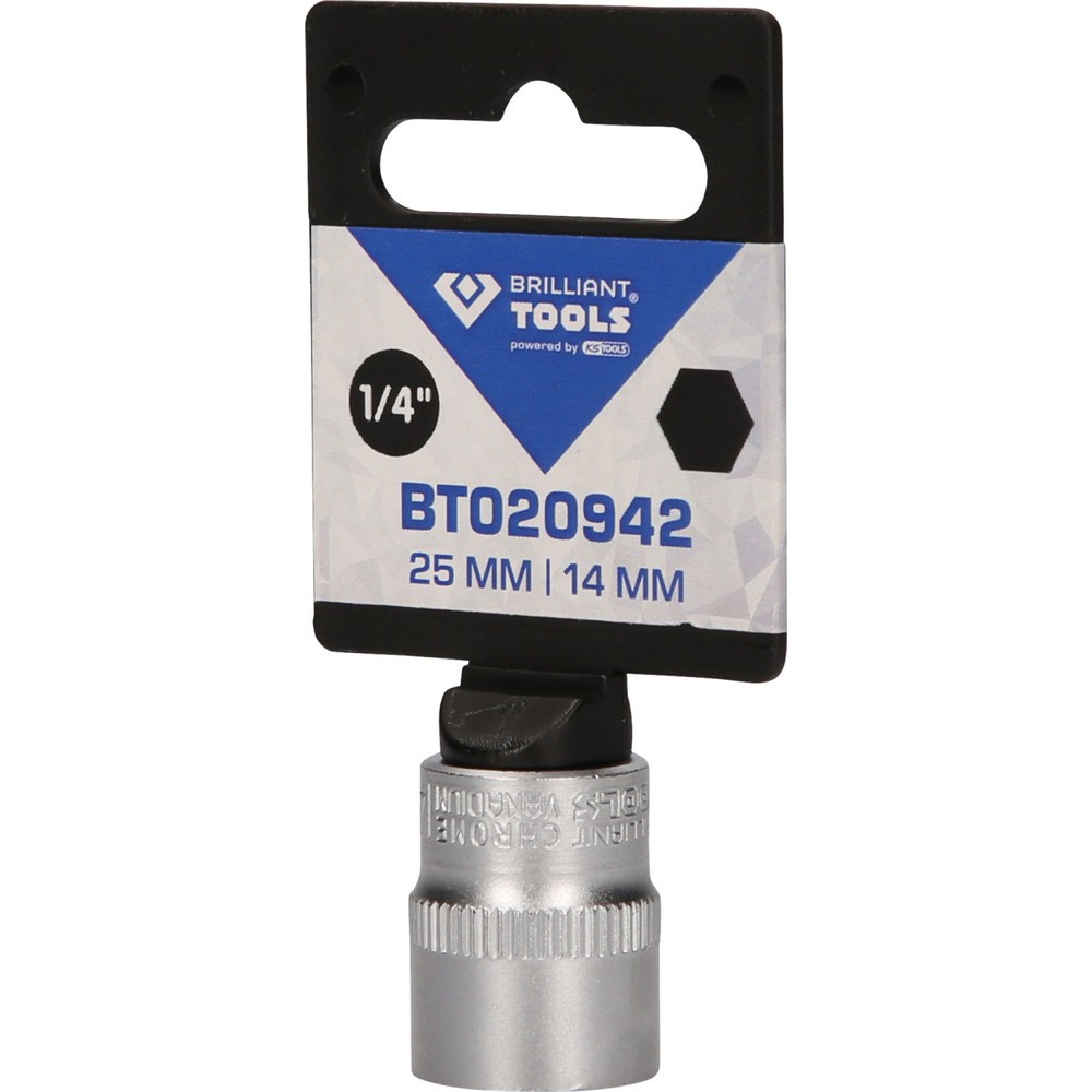 Produktabbildung Nr. 5: BRILLIANT TOOLS 1/4" Sechskant-Stecknuss, 14 mm