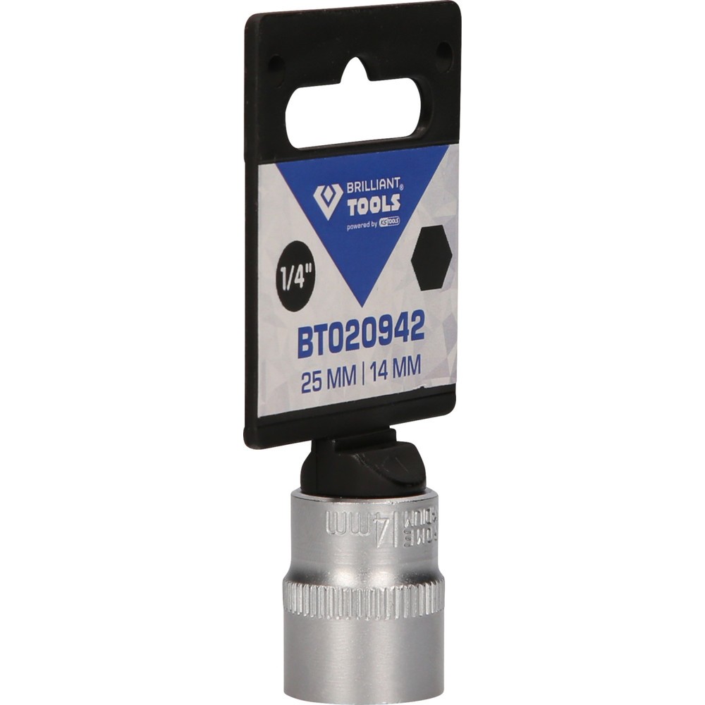Produktabbildung Nr. 8: BRILLIANT TOOLS 1/4" Sechskant-Stecknuss, 14 mm