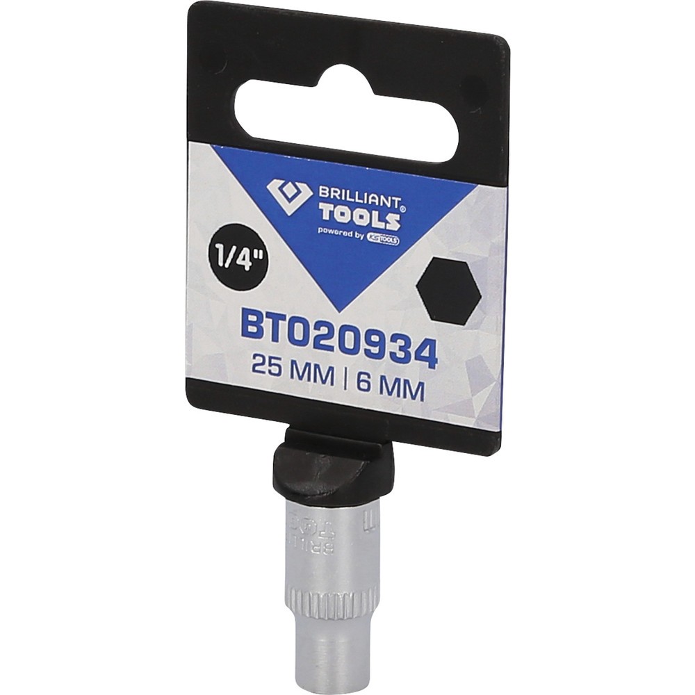 Produktabbildung Nr. 5: BRILLIANT TOOLS 1/4" Sechskant-Stecknuss, 6 mm