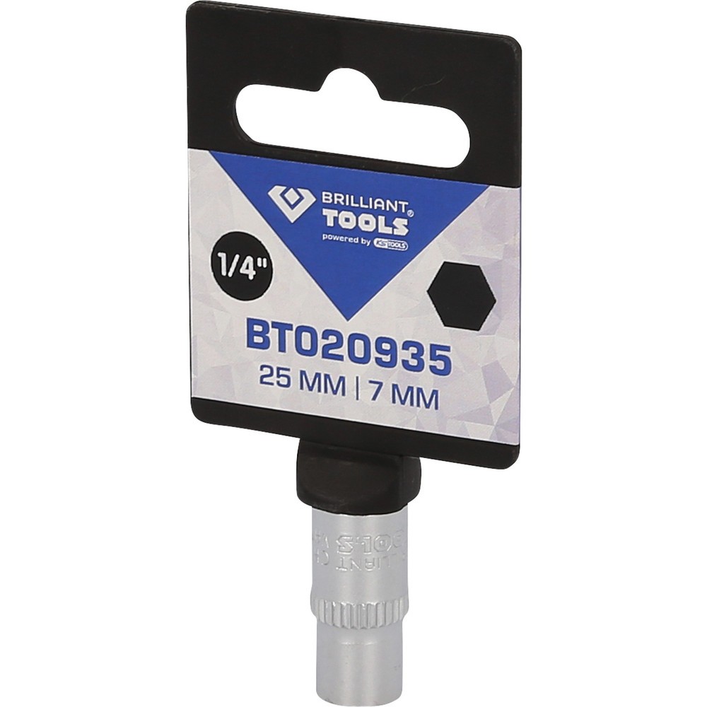 Produktabbildung Nr. 5: BRILLIANT TOOLS 1/4" Sechskant-Stecknuss, 7 mm