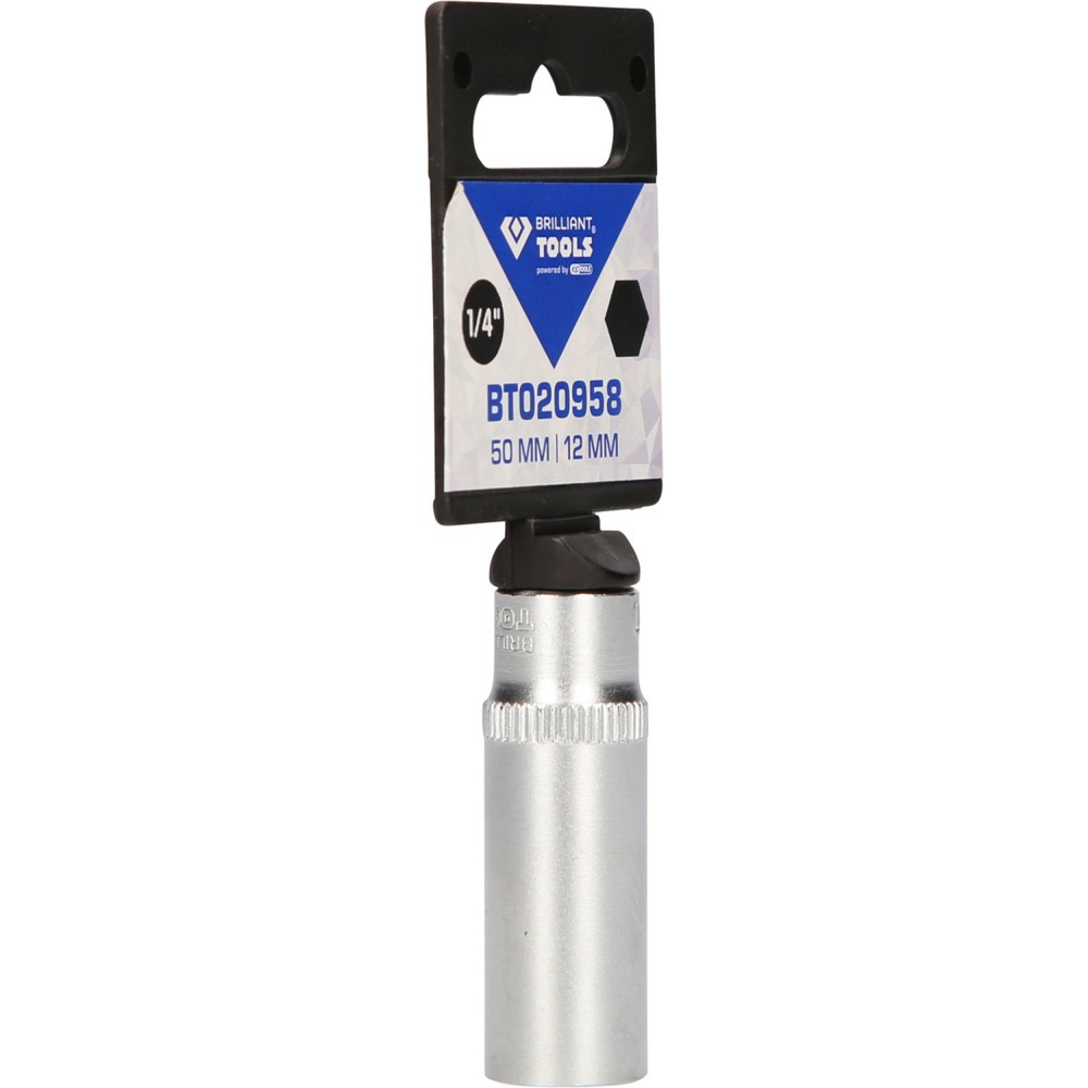 Produktabbildung Nr. 8: BRILLIANT TOOLS 1/4" Sechskant-Stecknuss, lange Ausführung, 12 mm