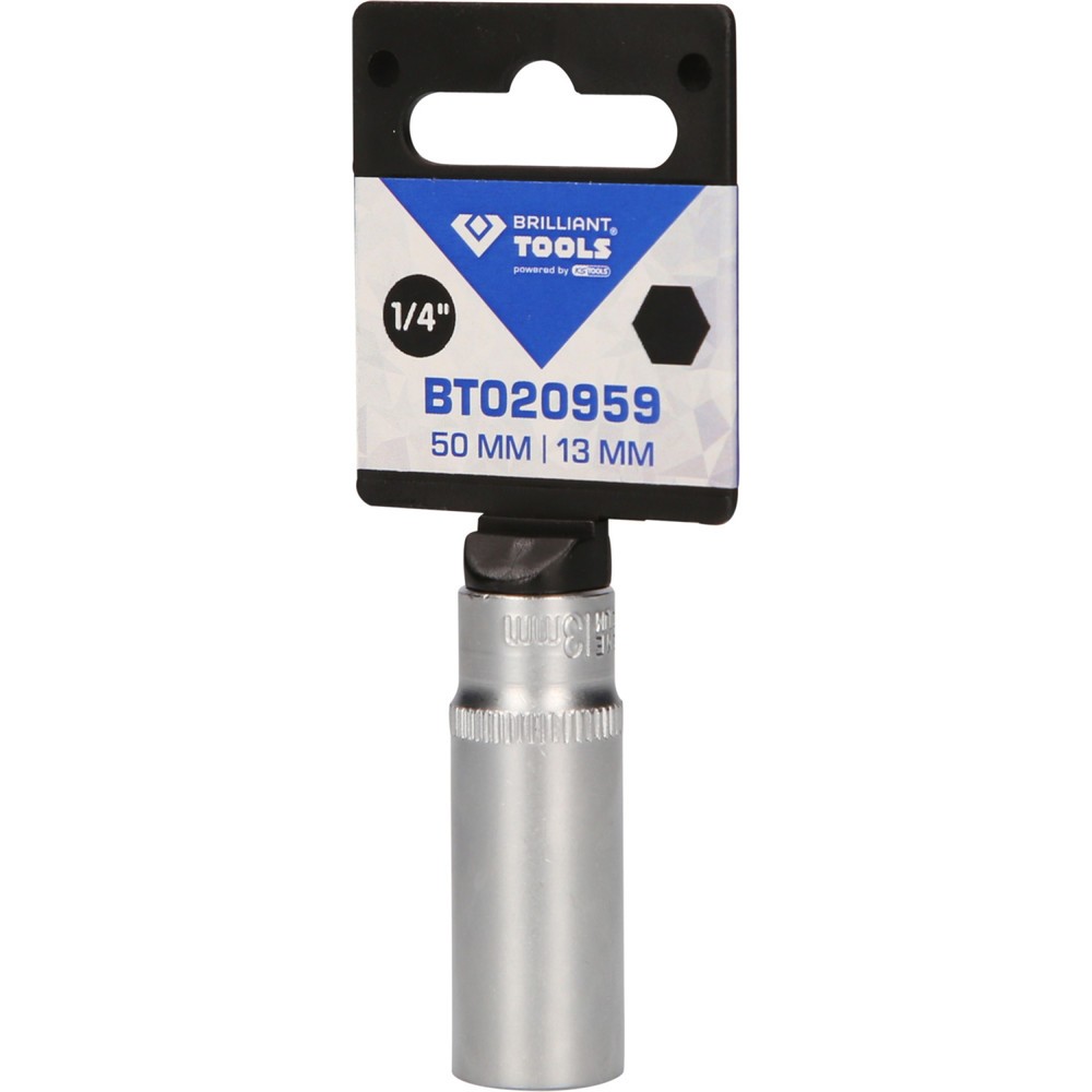 Produktabbildung Nr. 5: BRILLIANT TOOLS 1/4" Sechskant-Stecknuss, lange Ausführung, 13 mm