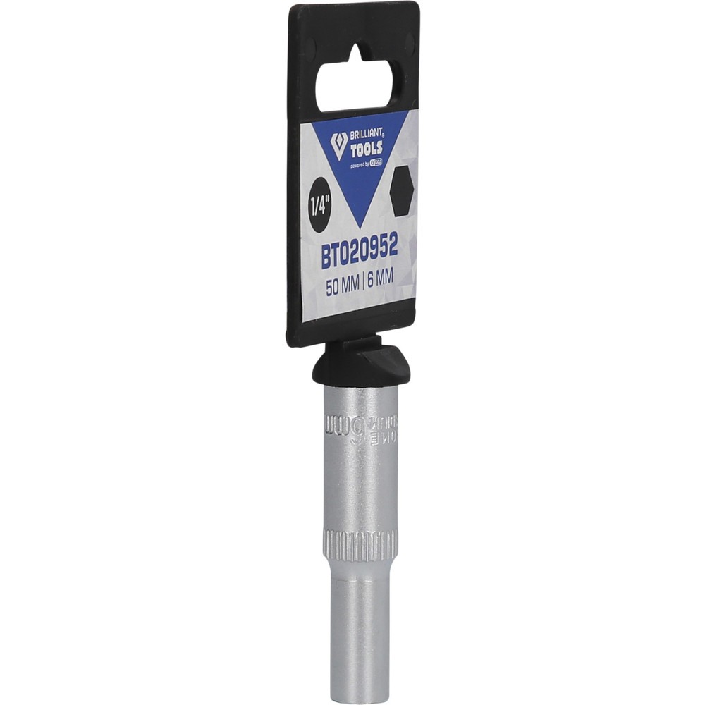 Produktabbildung Nr. 8: BRILLIANT TOOLS 1/4" Sechskant-Stecknuss, lange Ausführung, 6 mm