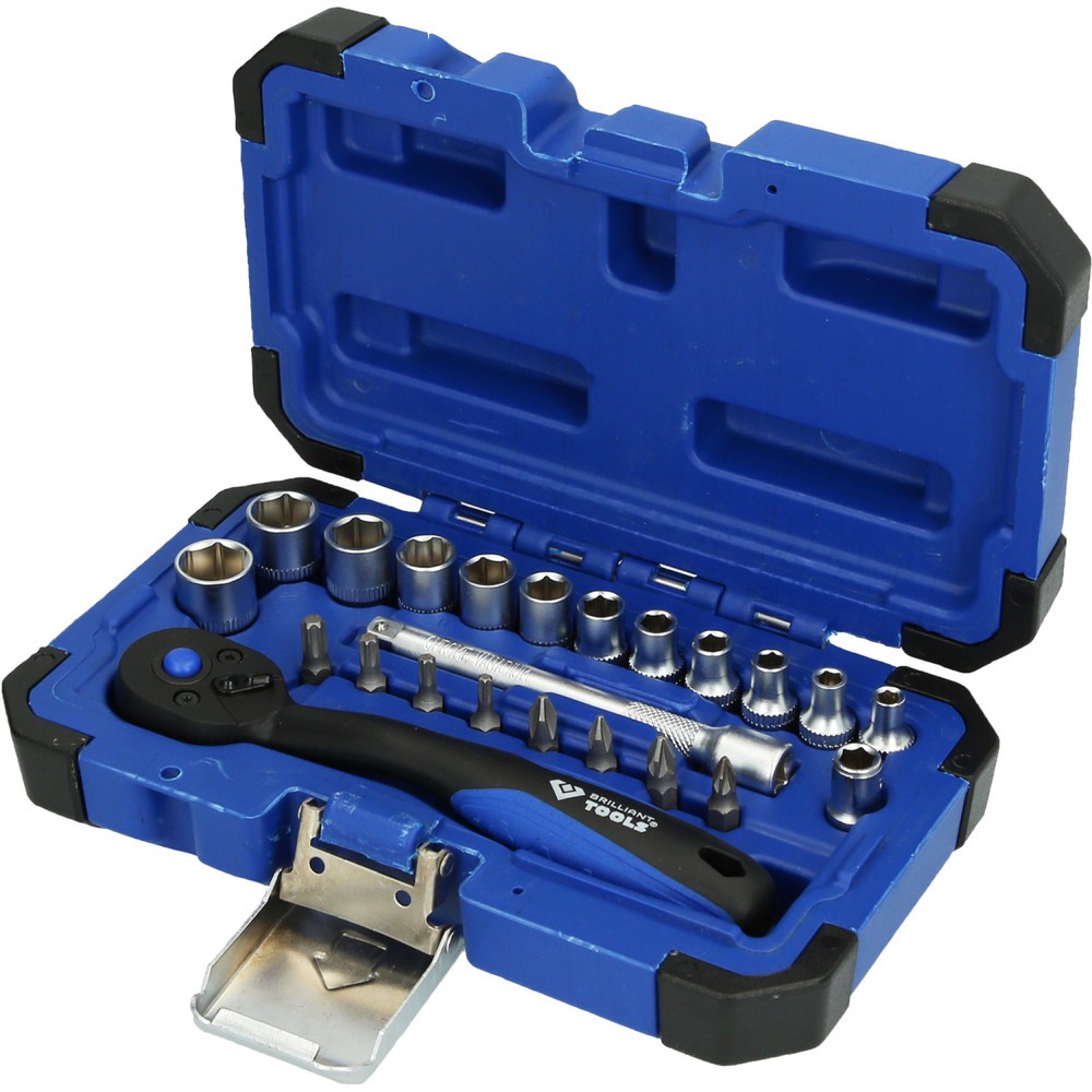 Produktabbildung: BRILLIANT TOOLS 1/4" Steckschlüssel-Satz, 23-tlg