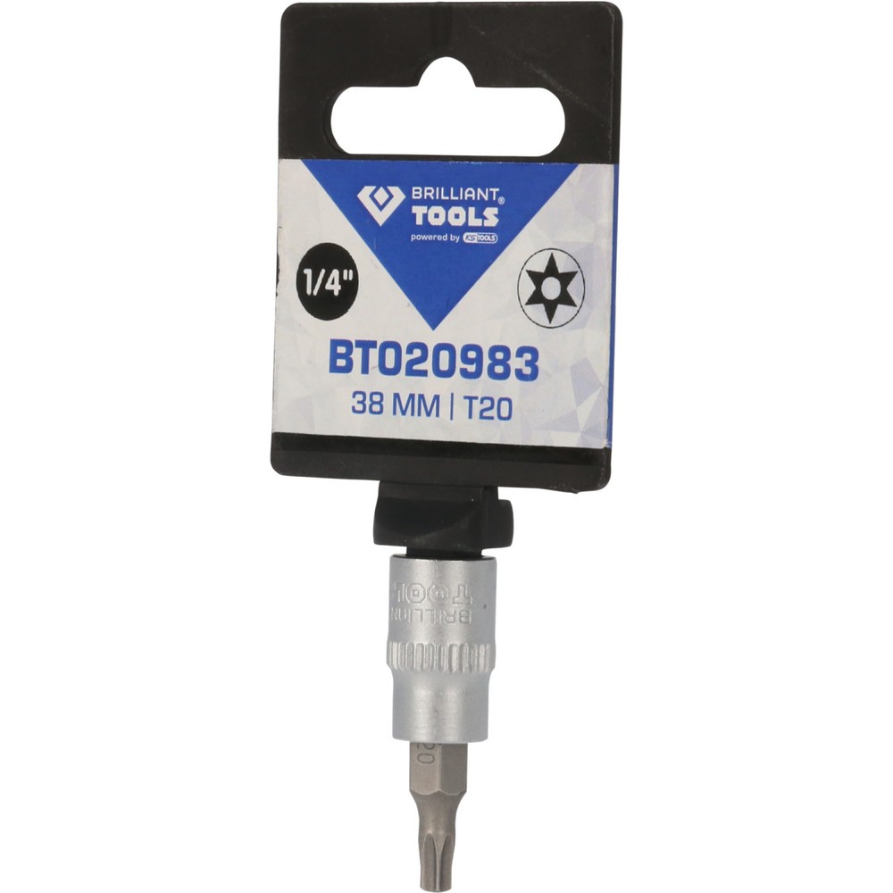 Produktabbildung Nr. 5: BRILLIANT TOOLS 1/4" Torx-Bit-Stecknuss, mit Stirnlochbohrung, TB20